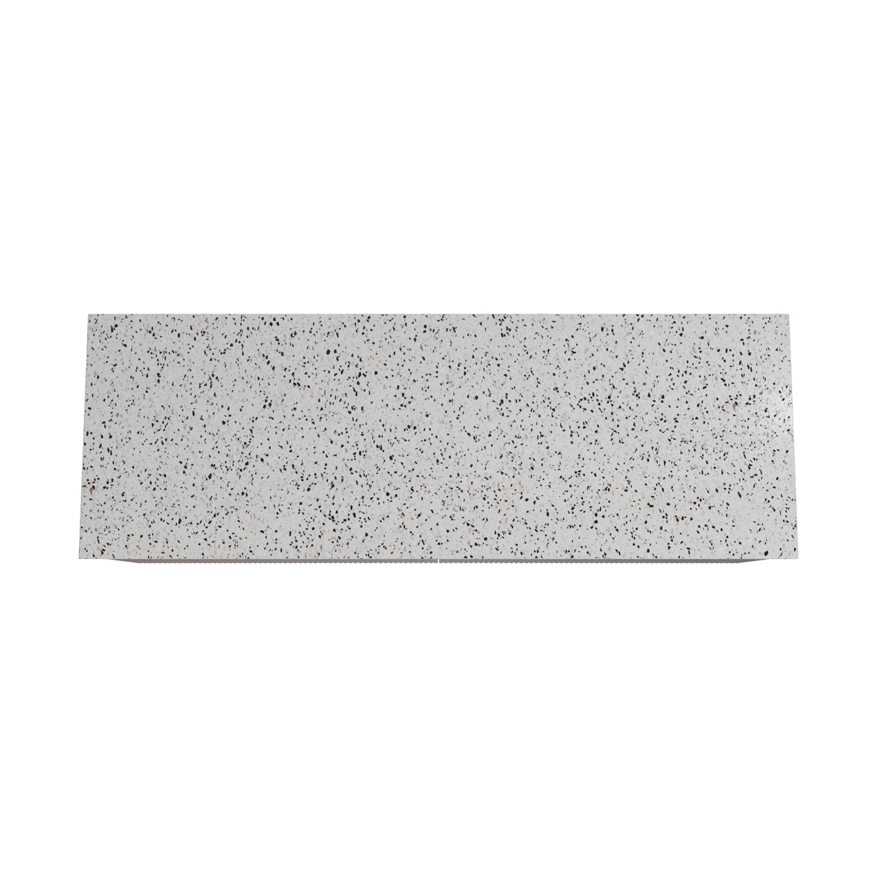 Storke Ribs meuble salle de bains suspendu 150 x 52 cm noyer avec Tavola tablette simple ou double en blanc/noir mat terrazzo, Nervure droite symétrique verticale