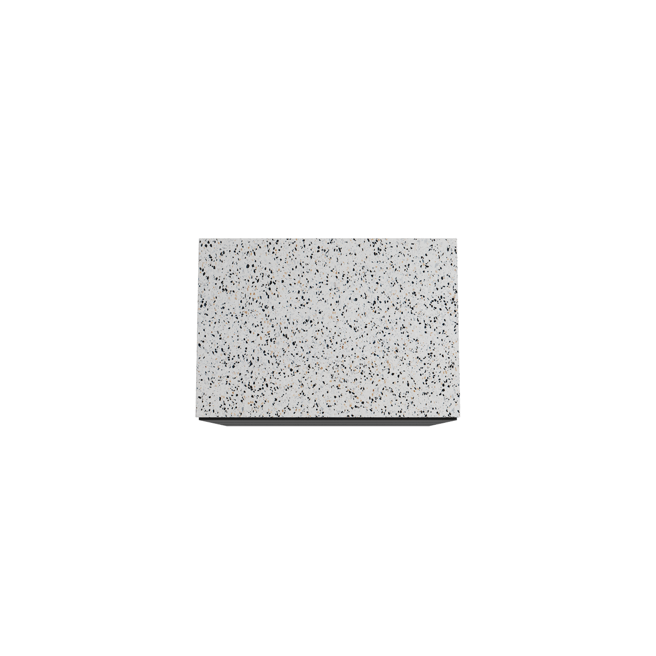 Storke Edge meuble salle de bains à poser 75 x 52 cm noir mat avec Tavola tablette simple en blanc/noir mat terrazzo