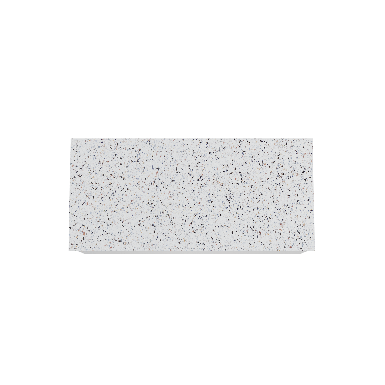Balmani Mitra meuble salle de bains suspendu 120 x 55 cm blanc mat avec Stretto tablette simple ou double en blanc/noir mat terrazzo
