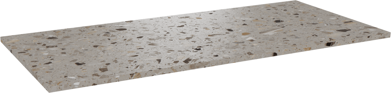Balmani Stretto enkel of dubbel tablet greige terrazzo 120 x 55 cm