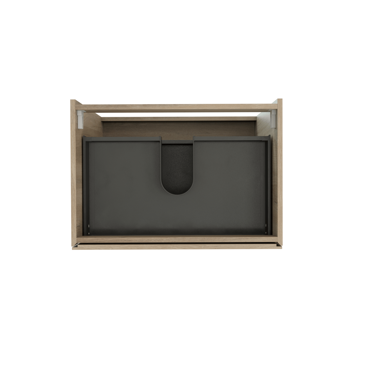 Storke Edge meuble sous-lavabo a poser 75 x 52 cm chêne brut 3 tiroirs