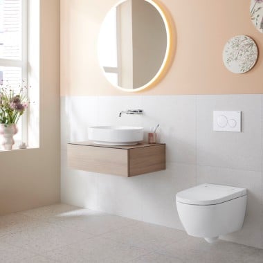 Geberit Aquaclean Alba Dusch-WC: Weiß Glänzend, spülrandlos