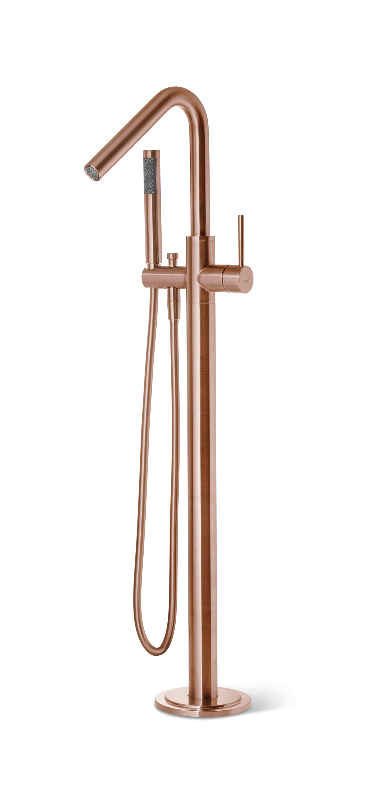 Blaufoss Round Move robinet baignoire îlot avec douchette Brushed Rosegold