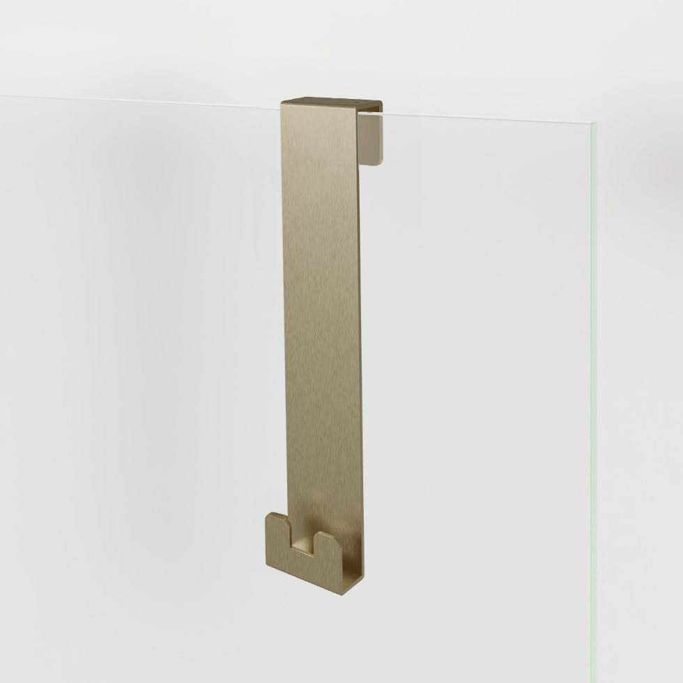 Blaufoss Gulio douchehouder met dubbele haak Brushed Champagne Gold
