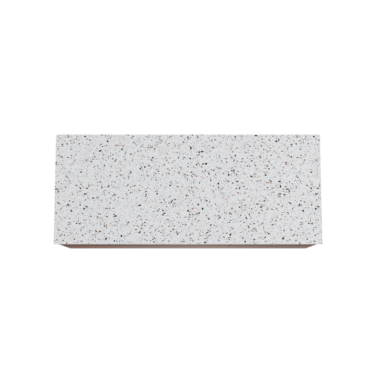 Balmani Mitra meuble salle de bains suspendu 135 x 55 cm noyer avec Stretto tablette simple ou double en blanc/noir mat terrazzo