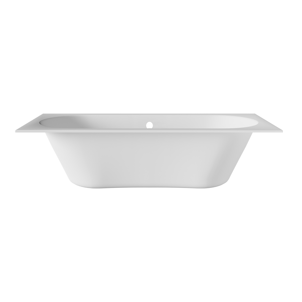 Luca Varess Snello 2-Personen-Einbaubadewanne: 180 x 80 cm, Acryl, Weiß matt
