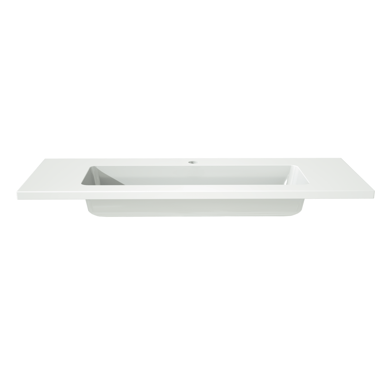 Storke Diva enkele wastafel glanzend composiet marmer 100 x 40 cm