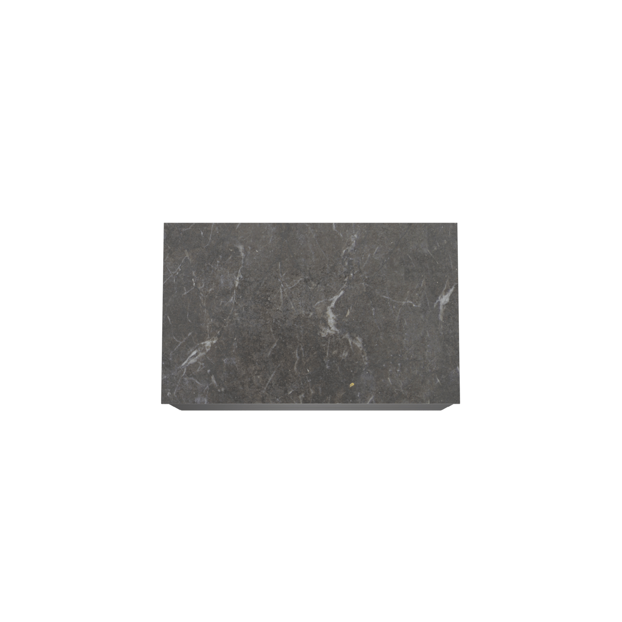 Balmani Mitra zwevend badkamermeubel 90 x 55 cm mat zwart met Stretto enkel tablet in marmer pietra grey
