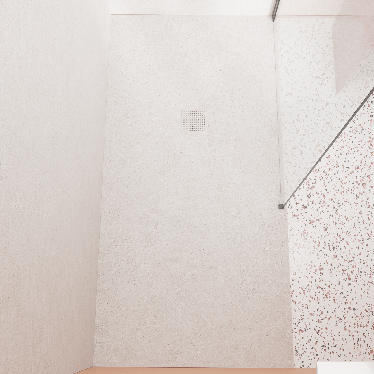 Luca Varess Suite douchebak 180 x 90 cm composietmarmer Dizzy Pearl 