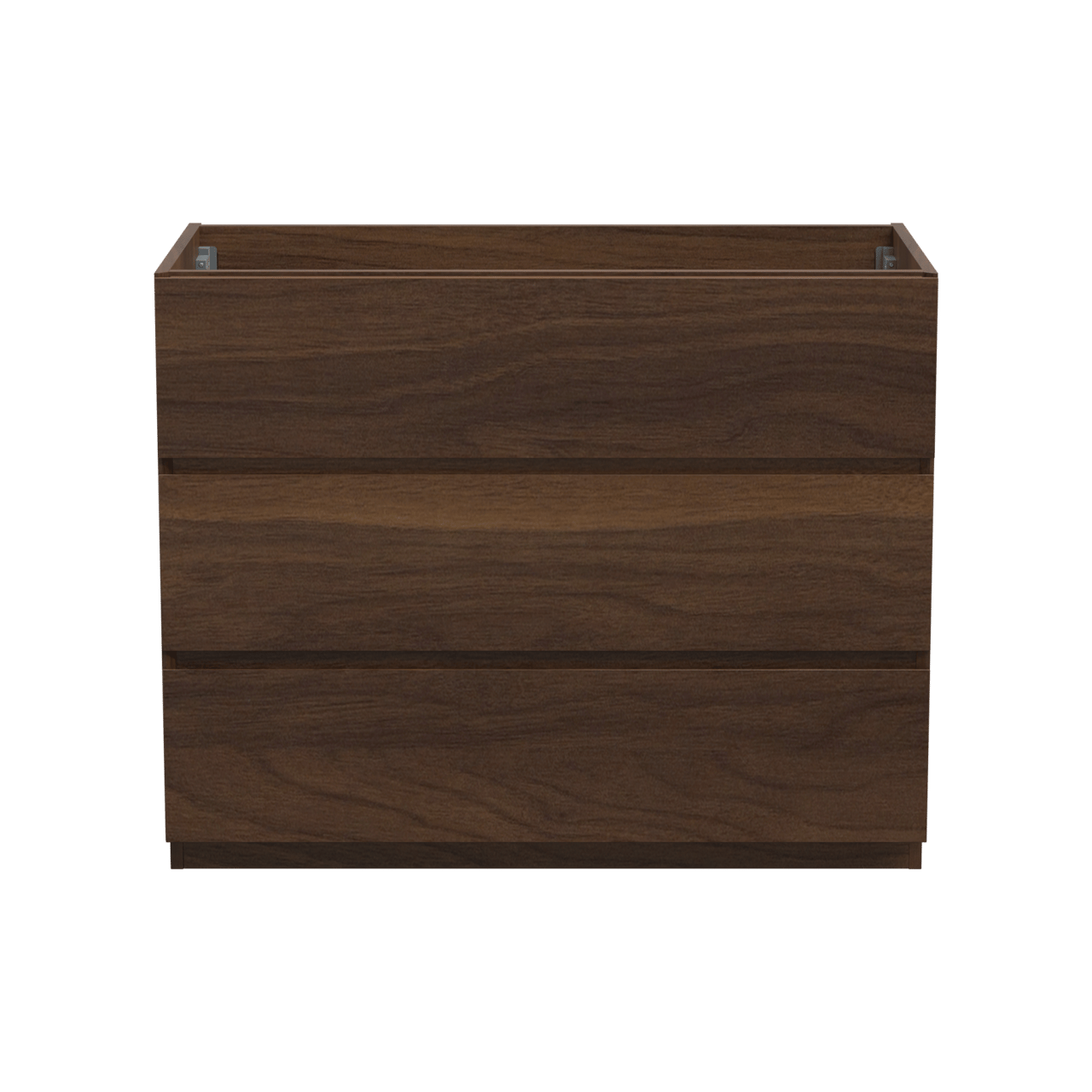 Storke Edge staande wastafelonderkast 105 x 52 cm notenhout 3 lades