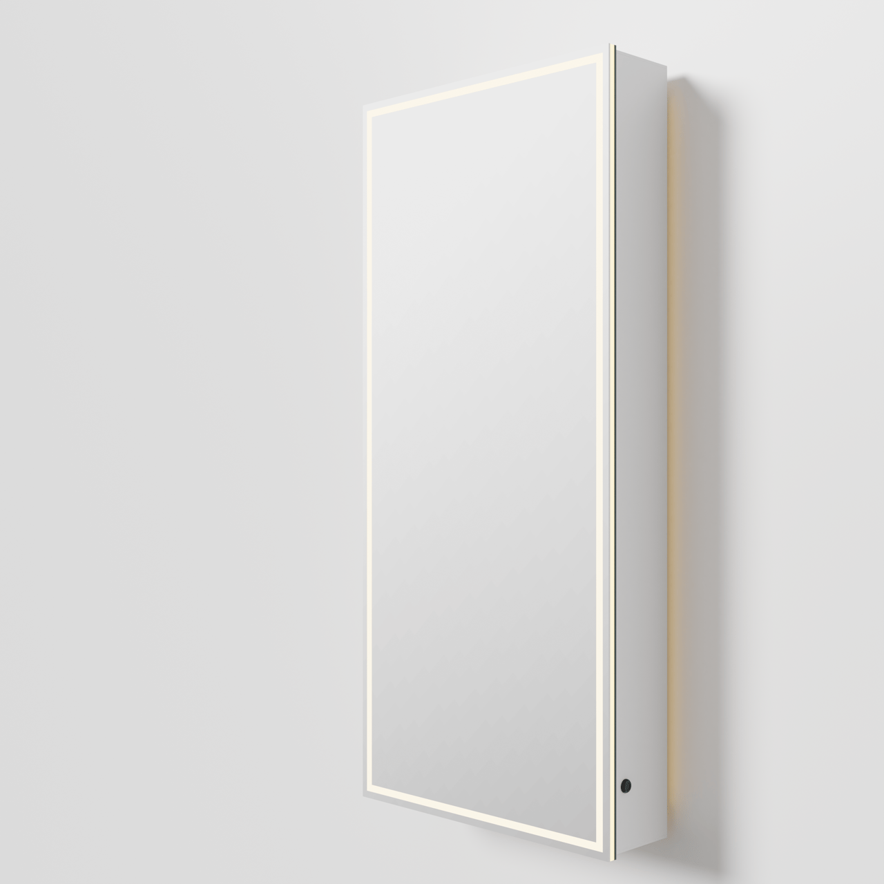 Balmani Mara Spiegelschrank 45 x 100 cm Weiβ matt, mit Spiegelbeleuchtung und Anti-Beschlag Spiegelheizung
