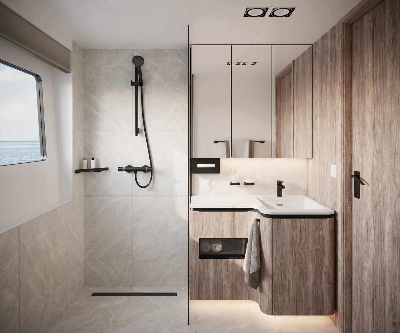 Hansgrohe Ecostat Comfort thermostatische kraan douchekraan Mat Zwart