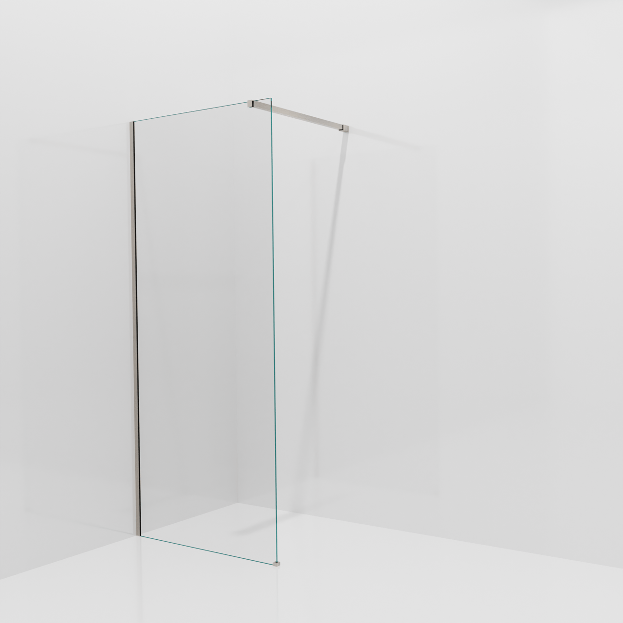 Balmani Modular Walk-In Dusche: 90 x 200 cm, Klarglas, Profil Brushed CoolMetal