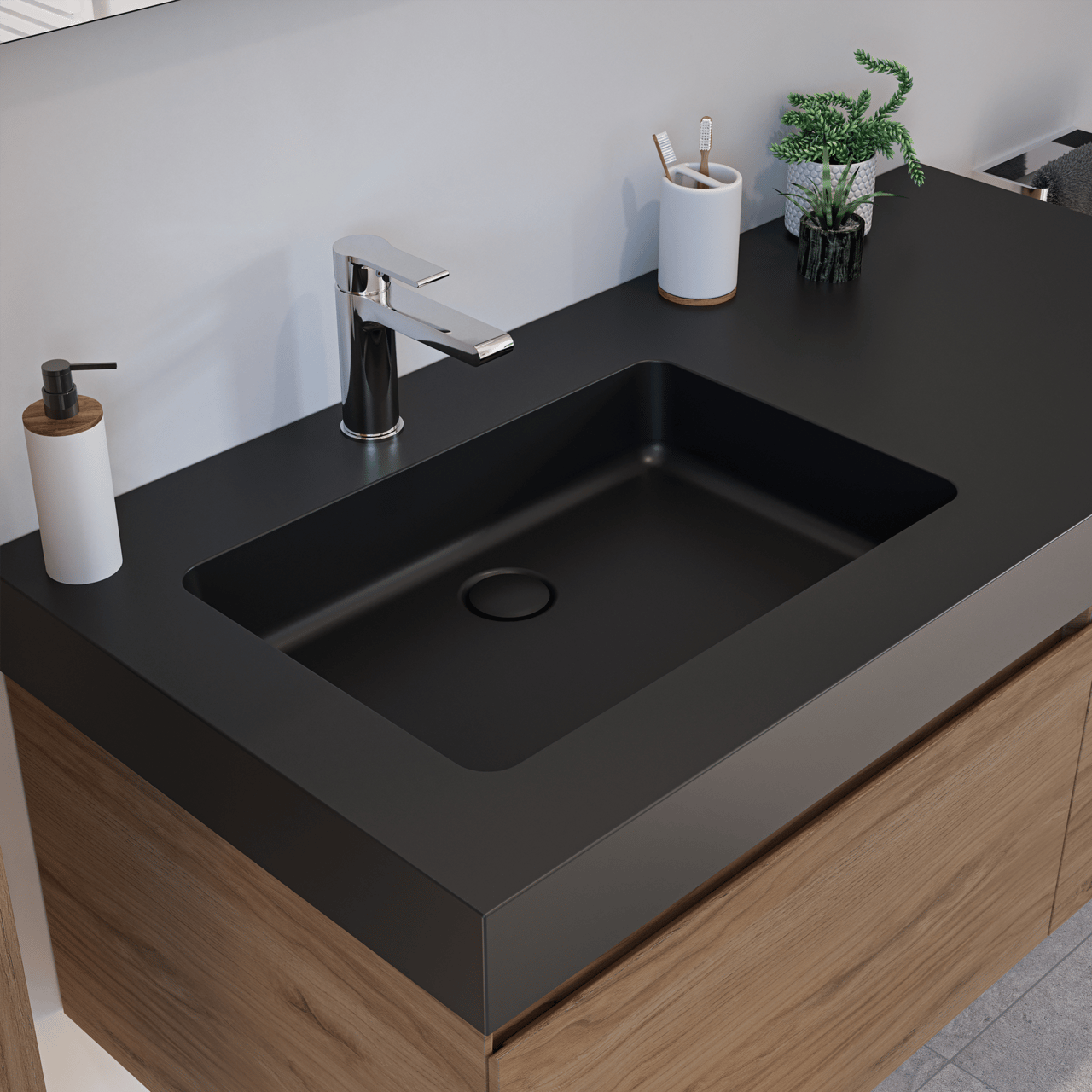 Blaufoss Carat EcoStart standaard wastafelkraan chroom
