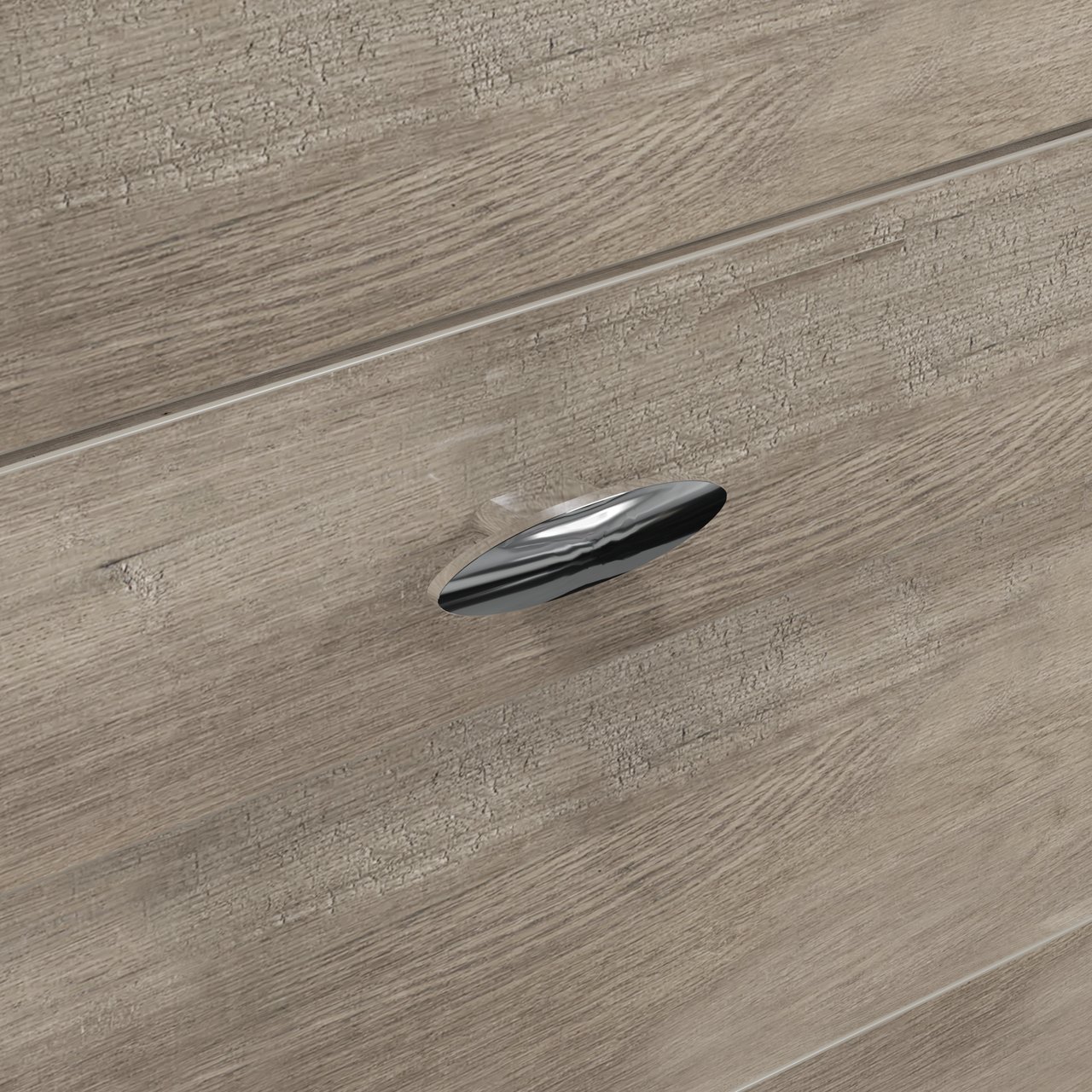 Linie Classo meuble sous-lavabo a poser 120 x 46 cm chêne gris 6 tiroirs 2 découpés de siphon