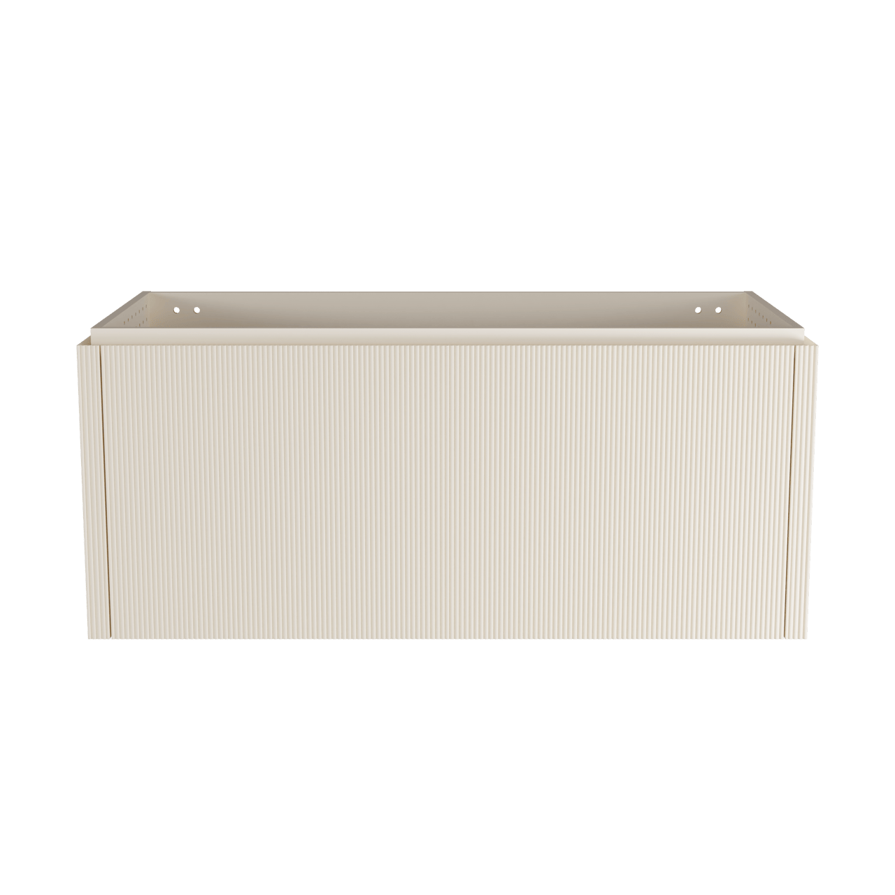 Balmani Eclips zwevende wastafelonderkast 120 x 55 cm Sandbeige 2 lades vert. sym. Groef