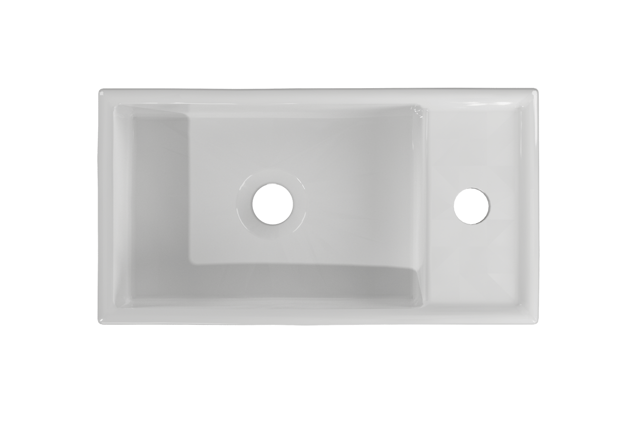 Linie Lado zwevend toiletmeubel 40 x 22 cm glanzend wit met Baro wastafel in glanzend witte keramiek
