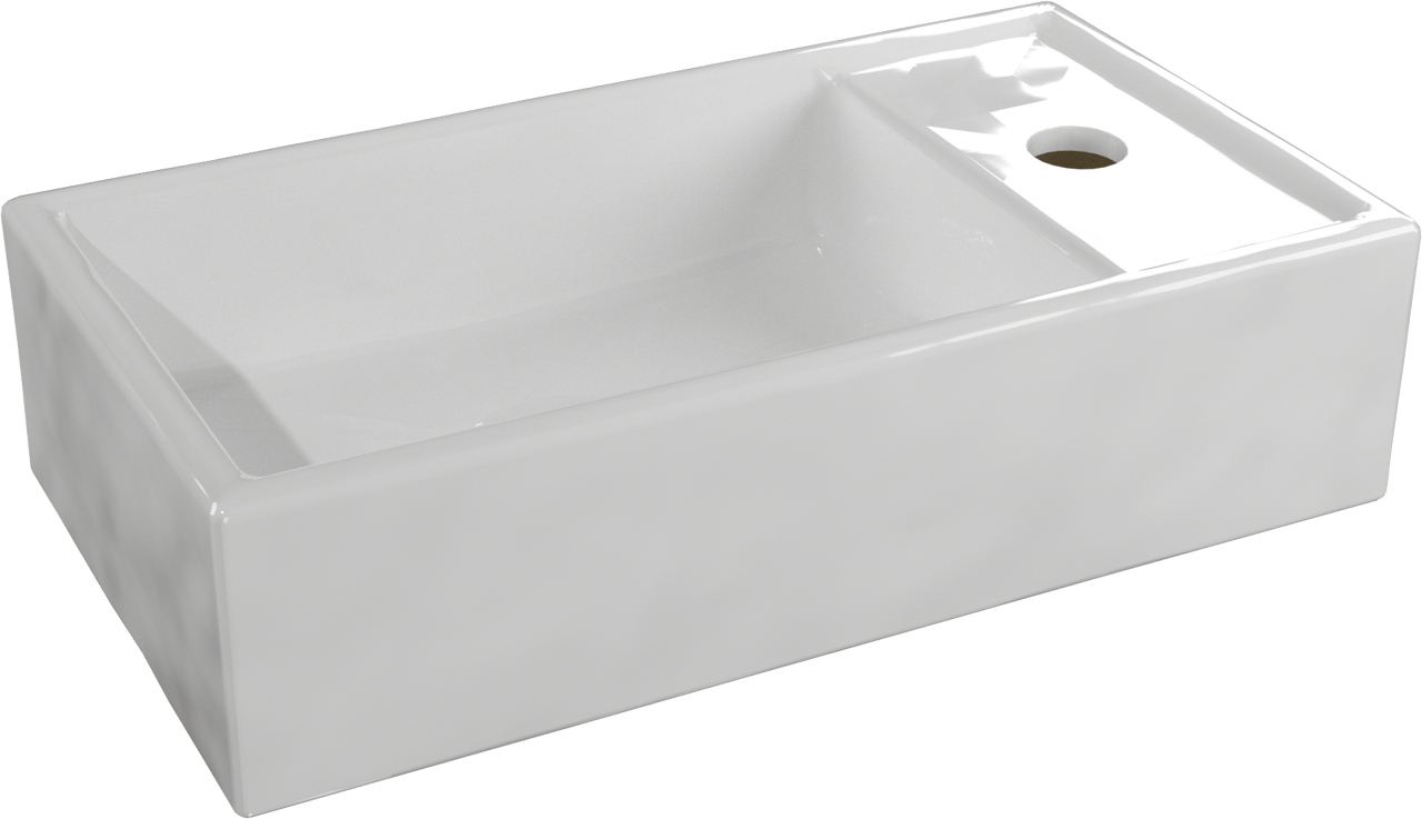 Linie Lado zwevend toiletmeubel 40 x 22 cm glanzend wit met Baro wastafel in glanzend witte keramiek