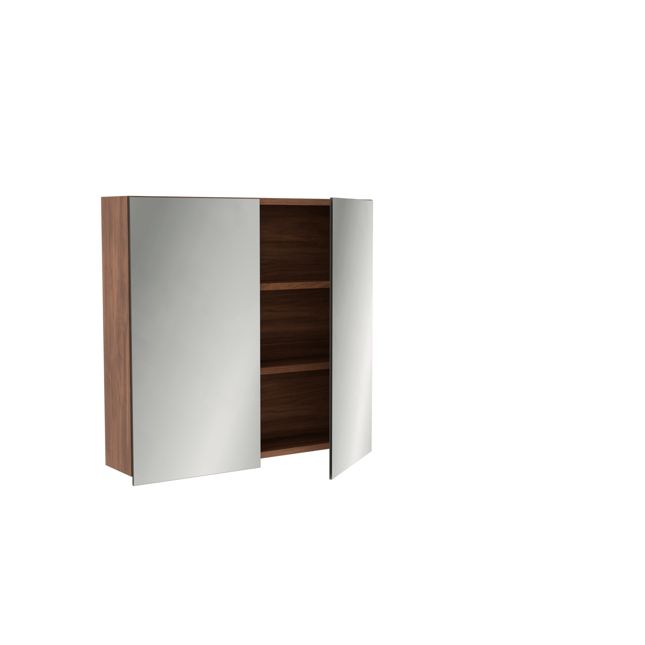 Balmani Lucida Spiegelschrank, 75 x 72 cm, Nussbaum