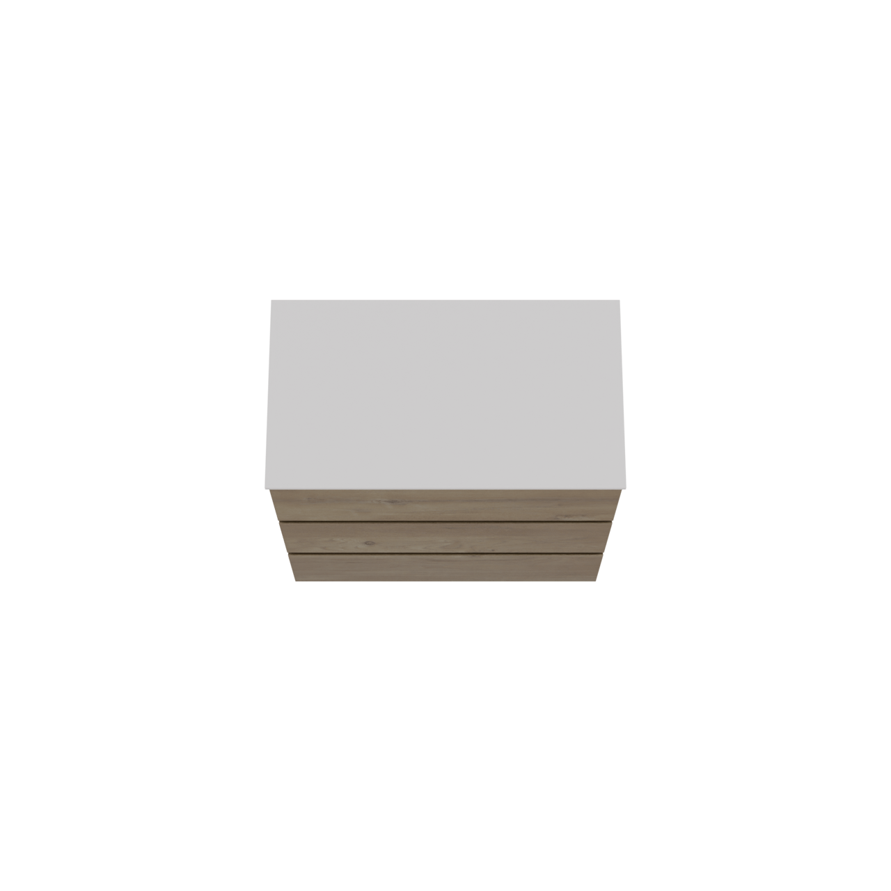 Storke Edge freistehendes Möbelstück Set: 80 x 46 cm, Rohe Eiche, mit Tavola Einzel Waschtischplatte, Solid Surface Weiß matt