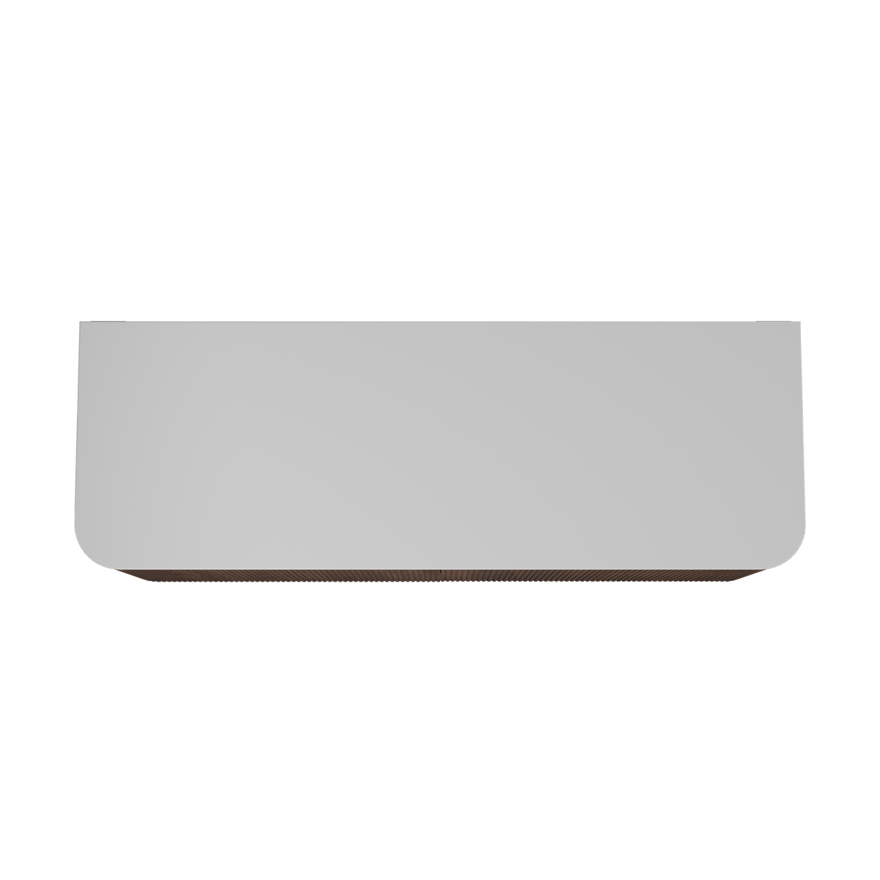 Balmani Moon zwevend badkamermeubel 160 x 55 cm amerikaanse notelaar met Moon enkel of dubbel tablet in solid surface mat wit, Verticale symmetrische rechte ribbel
