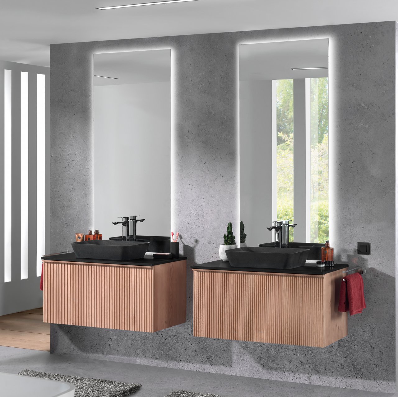 Balmani Giro miroir rectangulaire lumineux 135 x 65 cm