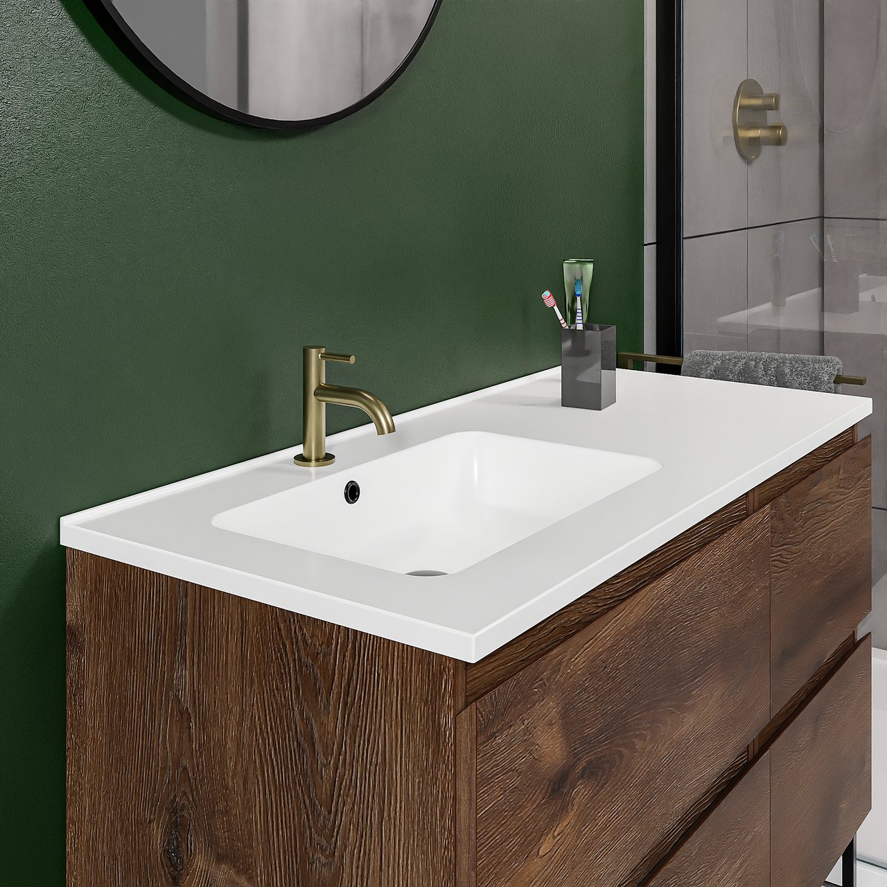 Blaufoss Multa robinet de lave-mains standard Brushed Champagne Gold