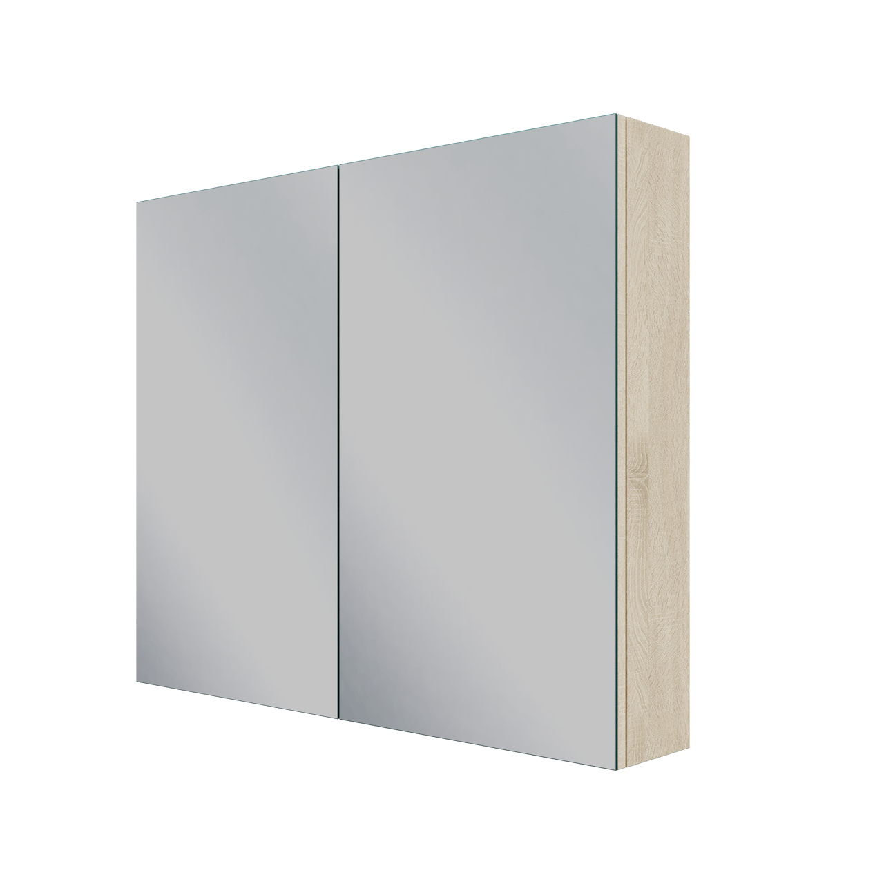 Linie Montro spiegelkast 90 x 75 cm wit eiken