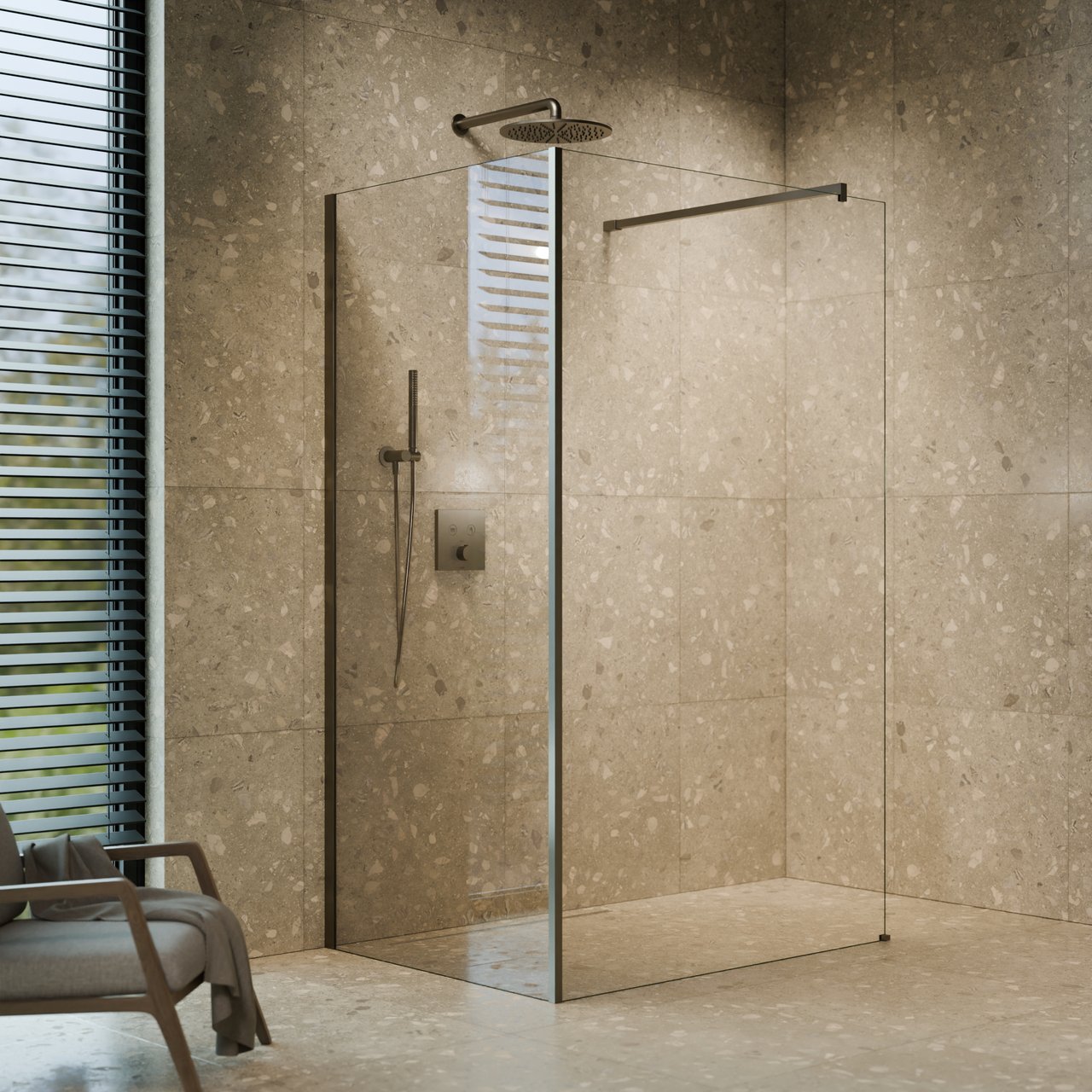 Balmani Modular hoekprofiel 200 cm brushed gunmetal