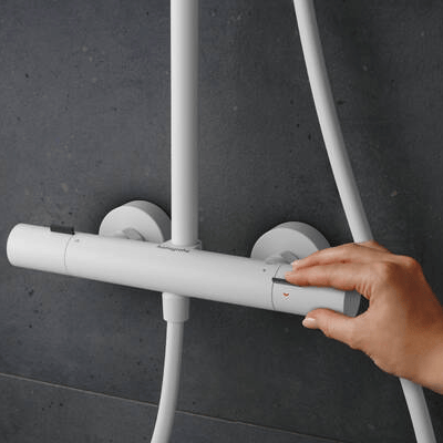 Hansgrohe Pulsify S260 Puro colonne de douche de pluie robinet thermostatique blanc mat
