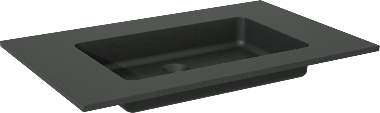 Storke Scuro enkele wastafel mat kwarts 85 x 52 cm