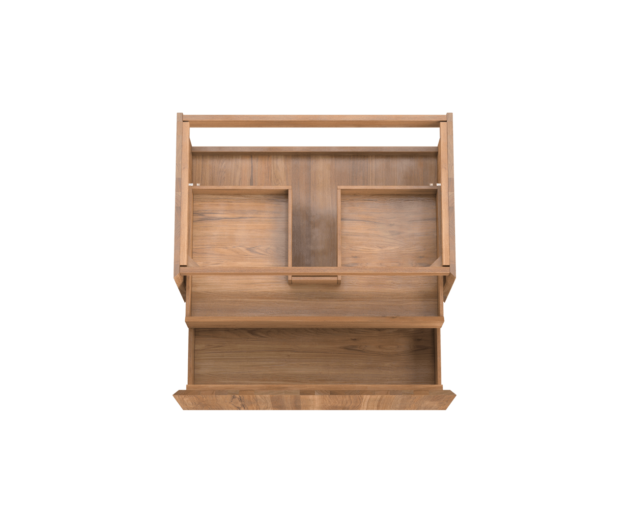 Balmani Idra by Mitra meuble sous-vasque suspendu 90 x 55 cm teck 2 tiroirs