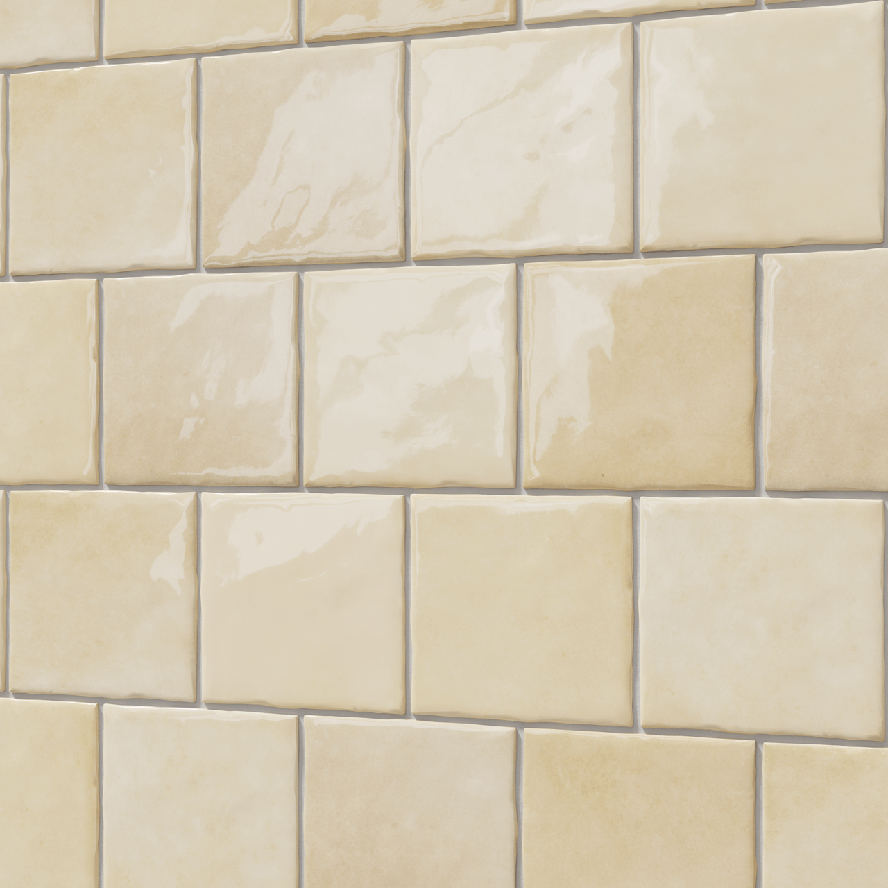 Carruzo Medina keramische Wandfliesen 45 Stück, 10x10cm Crema