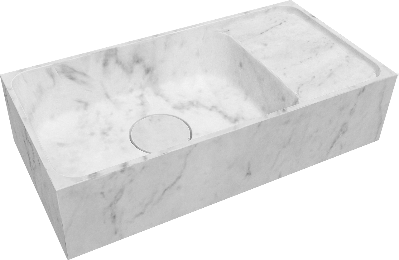 Balmani Dama lave-mains 42 x 21 cm Marbre Carrara