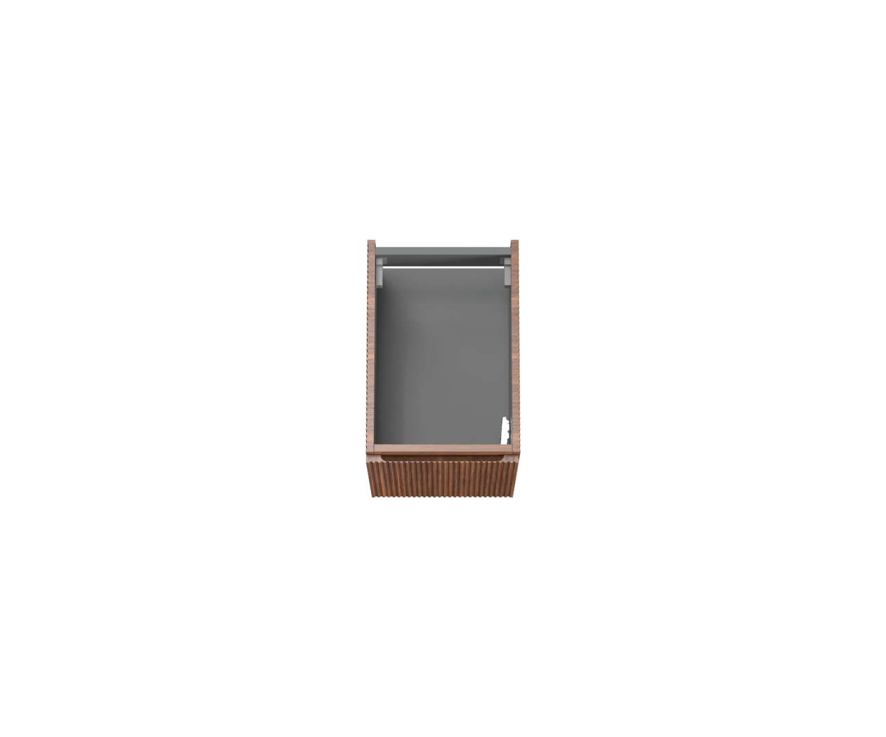 Storke Ribs meuble sous-vasque suspendu 35 x 52 cm noyer