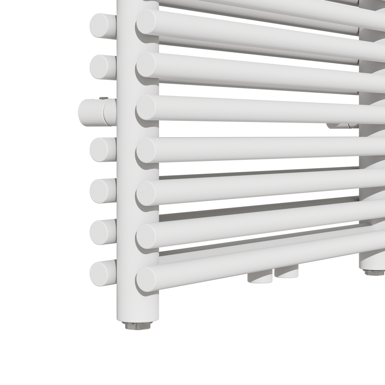 Vipera Alegria dubbele handdoekradiator 50 x 180 cm centrale verwarming mat wit zij- en middenaansluiting 1.688W