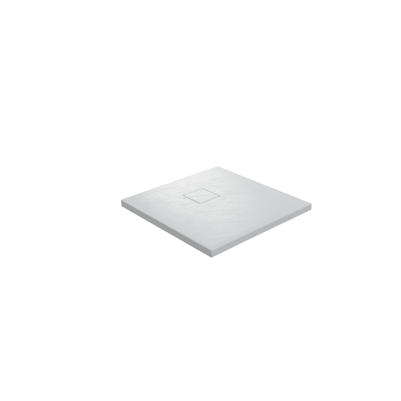 Linie Rumba douchebak 80 x 80 cm acryl mat wit leisteenstructuur