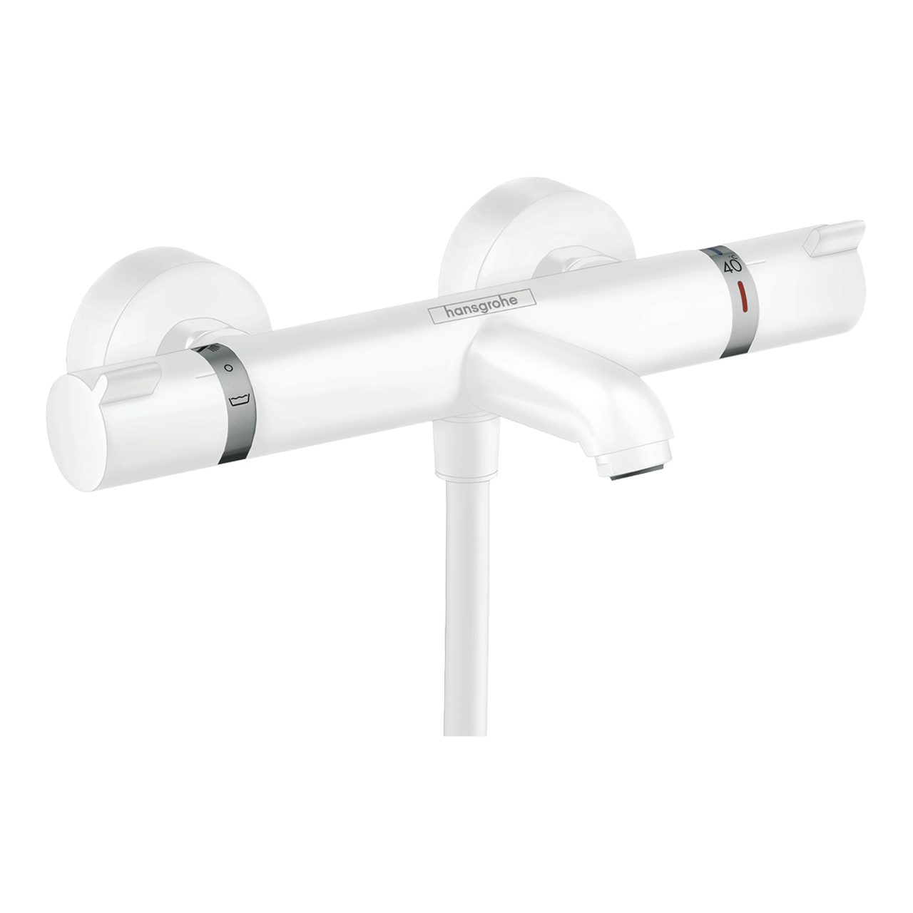 Hansgrohe Ecostat Comfort thermostatische kraan muurmontage opbouw badkraan Mat Wit