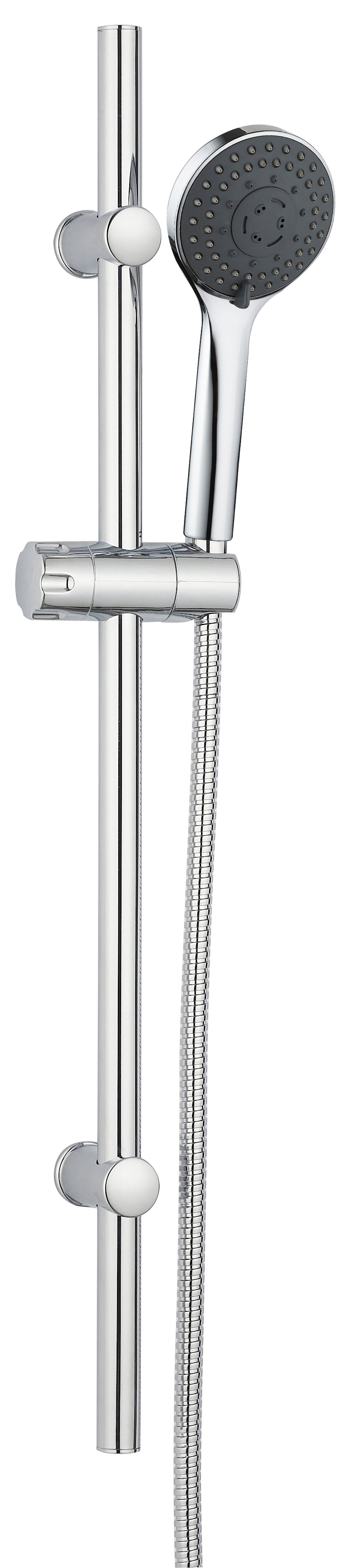 Linie Sunny barre de douche 105 cm avec douchette 9,5 cm 3 fonctions chrome brillant