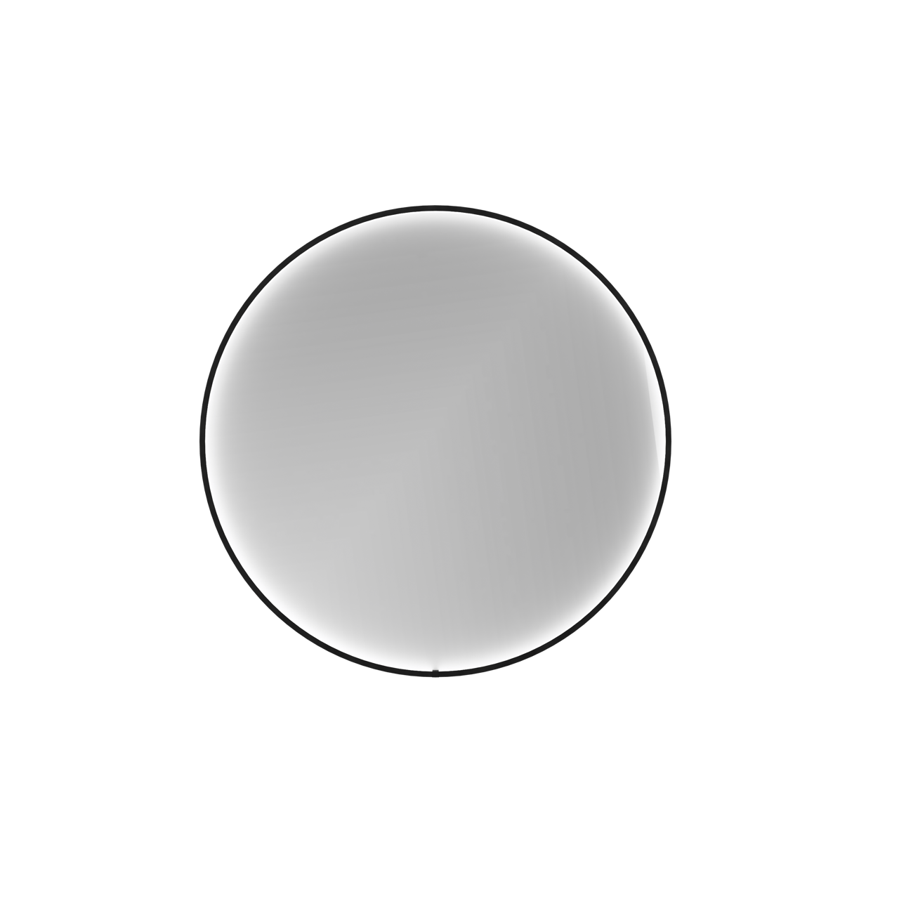 Balmani Secret Black rond badkamerspiegel zwart Ø 70 cm met spiegelverlichting en anti-damp