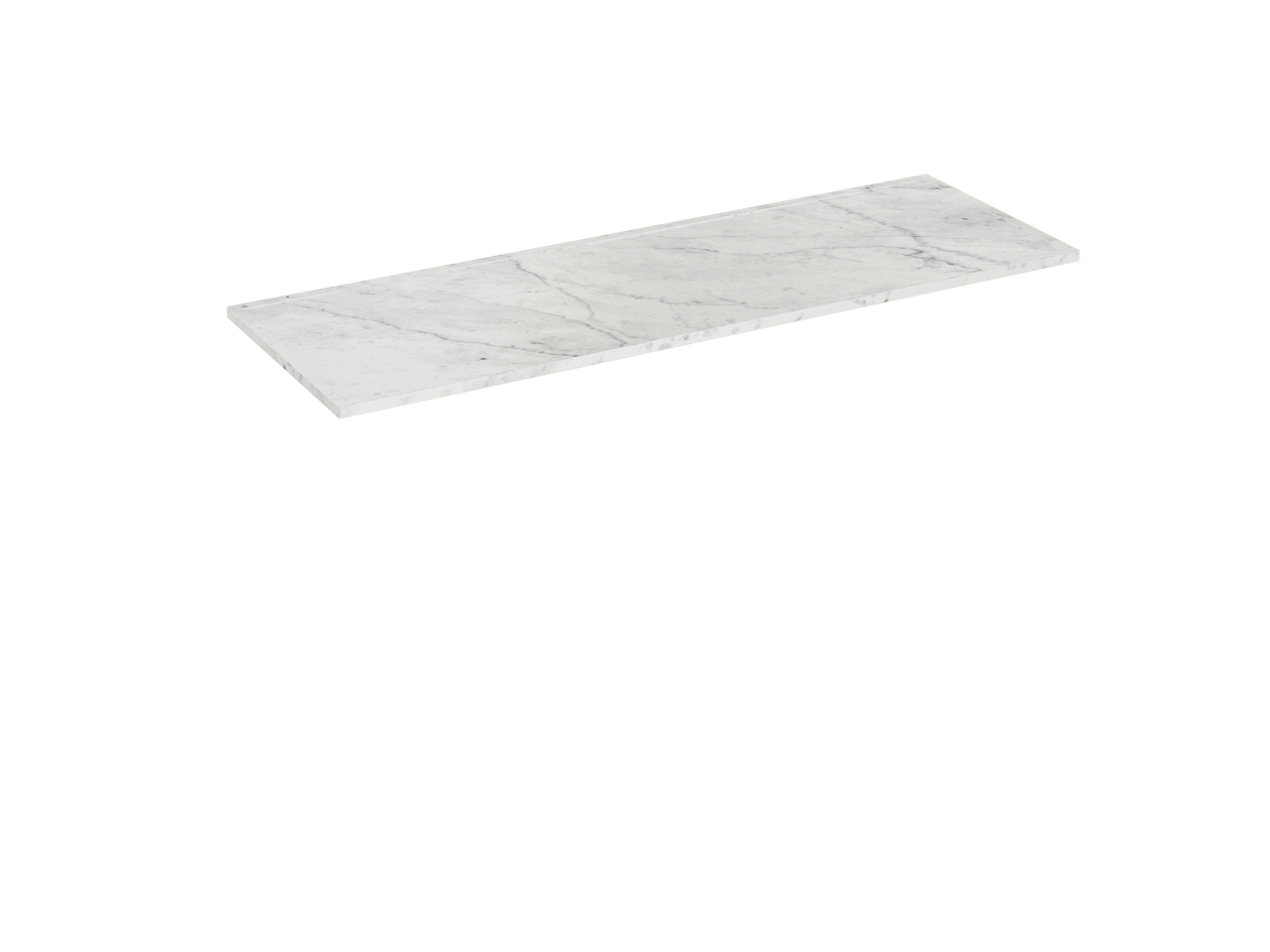 Balmani Bordo tablette simple ou double marbre carrara 140 x 49 cm
