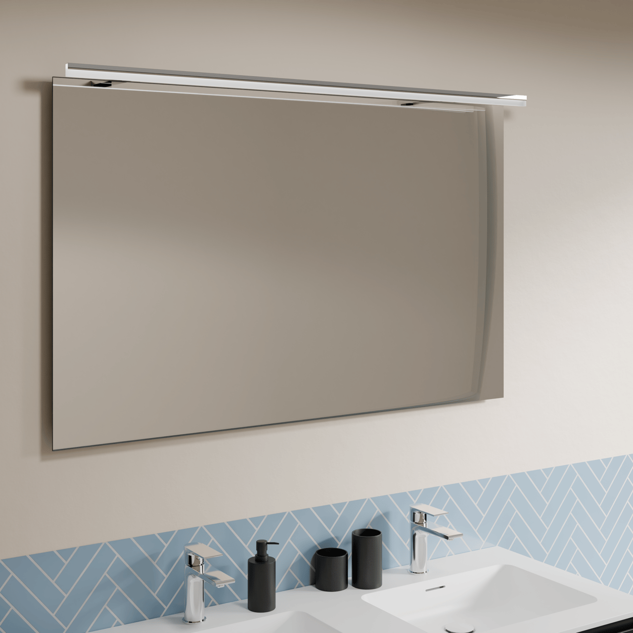 Luca Varess Serena LED luminaire 120 cm chrome