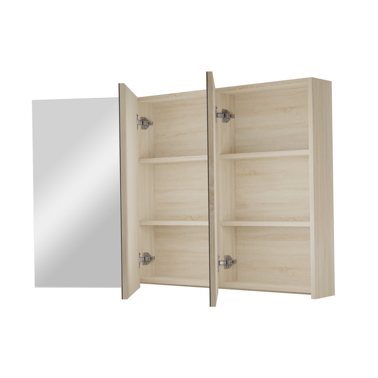 Linie Montro spiegelkast 120 x 75 cm witte eik