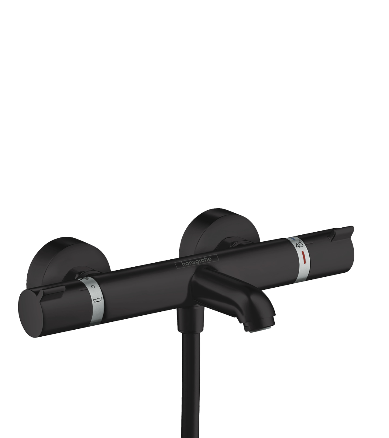 Hansgrohe Ecostat Comfort robinet de bain robinet thermostatique montage mural extérieur noir mat
