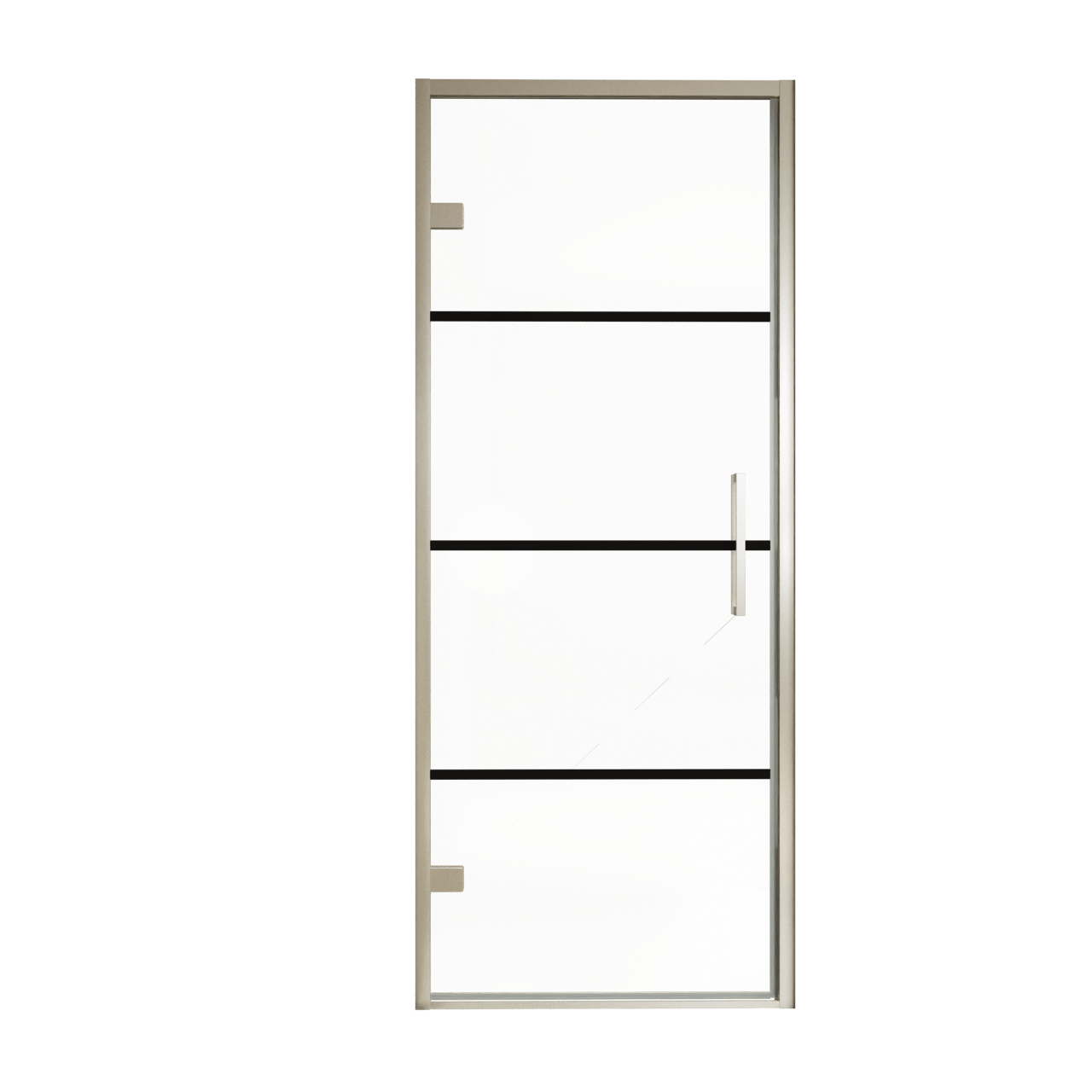 Balmani Senses Design douche draaideur links 90 cm x 210 cm Lined glas, Brushed CoolMetal profielen