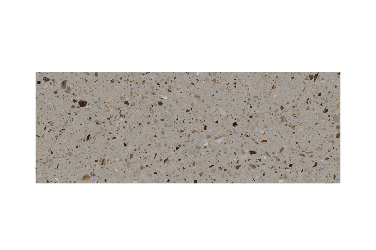 Balmani Stretto Einzel- oder Doppel Waschtischplatte greige terrazzo 150 x 55 cm