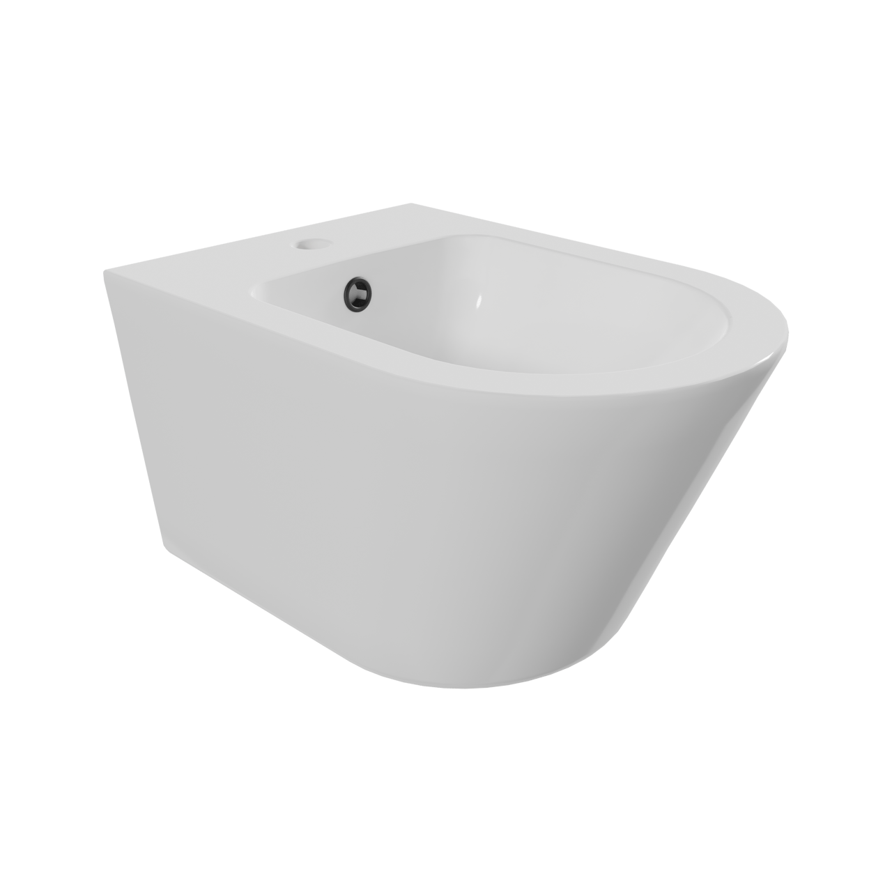 Bidet Set: Luca Varess Calibro, Wand-Bidet, Weiß, Luca Varess Verna Basis Vorwandelement, Blaufoss Lima Bidetarmatur Schwarz matt und Ablauf