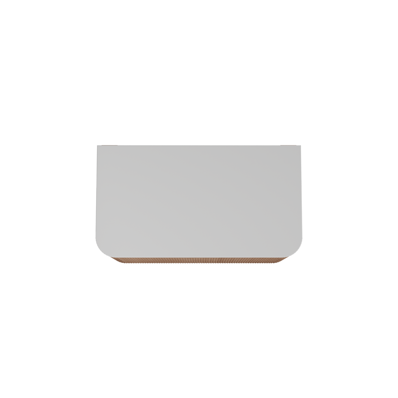Balmani Moon meuble salle de bains suspendu 100 x 55 cm chêne naturel avec Moon tablette simple en solid surface blanc mat, Nervure droite symétrique verticale