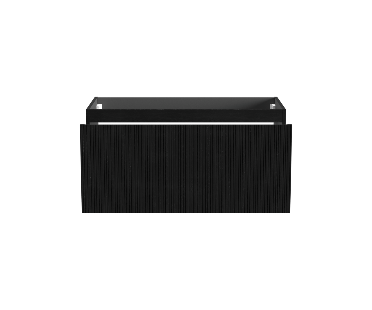 Storke Ribs zwevende wastafelonderkast 105 x 52 cm zwart eiken 2 lades