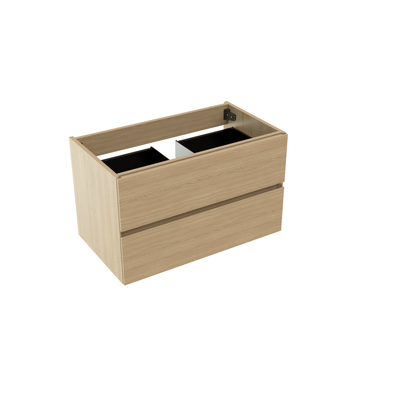 Storke Edge zwevende wastafelonderkast 80 x 46 cm natuur eik 2 lades